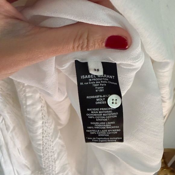 ISABEL MARANT ETOILE  Moly Lace-Trimmed Cotton-Voile Mini Dress - Picture 6 of 8